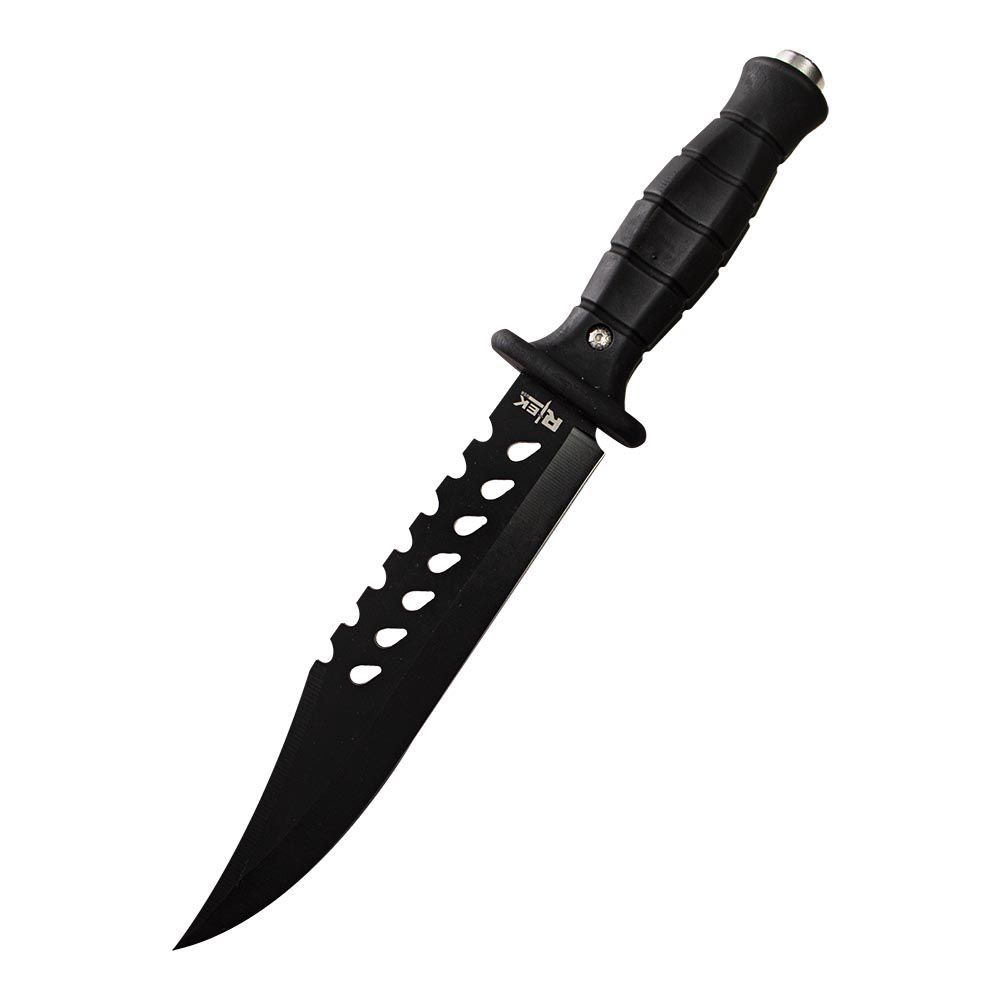 CUCHILLO CAZADOR TACTICO CON FUNDA 13PULG BLACK RT 4748-F (DESC)