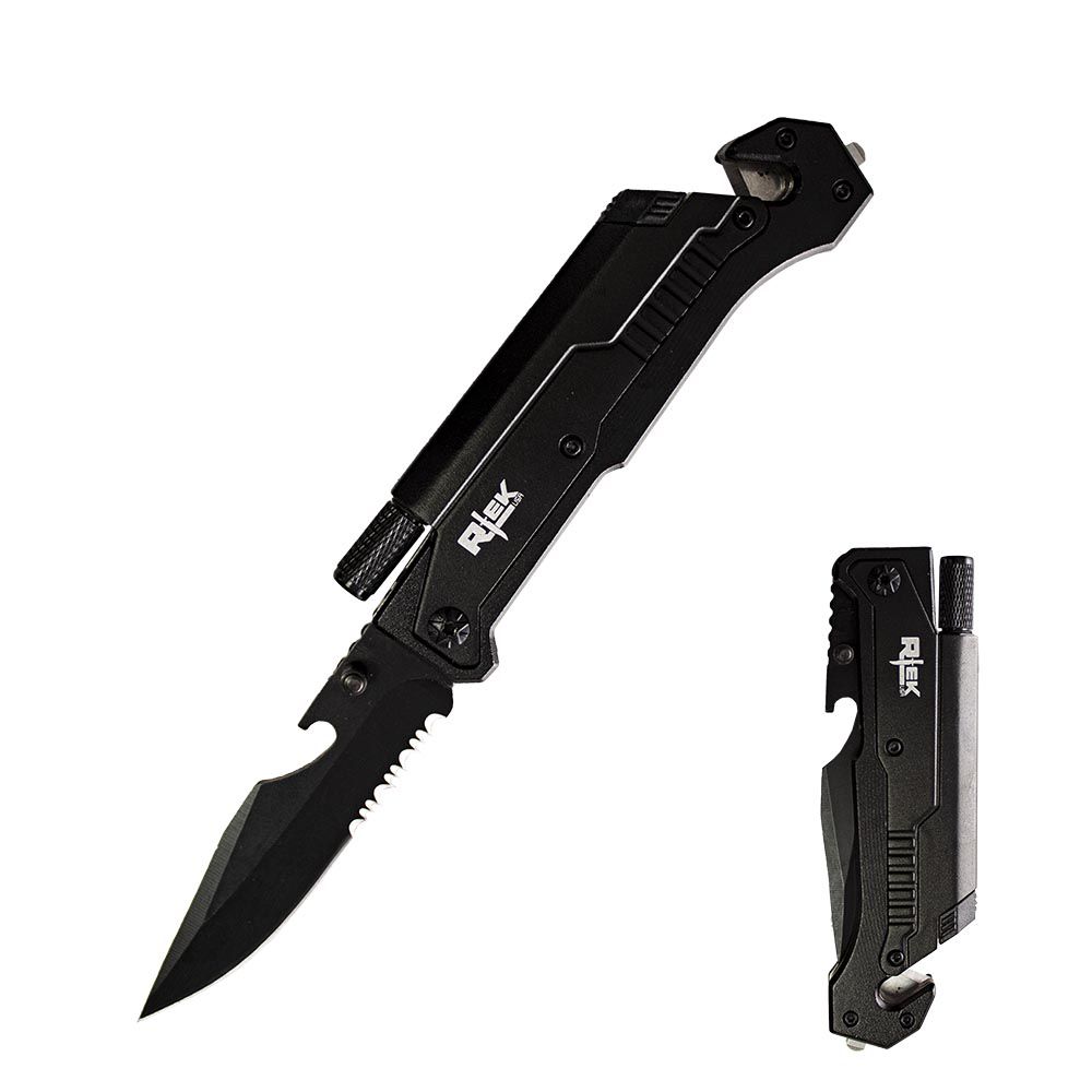 NAVAJA DOBLAR TACTICA 5PULG LED RT 017576-BK BLACK