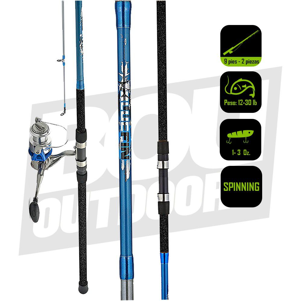 SPINNING COMBO BLUEFIN INSHORE 9PIES 2 PC  BF902S/3160