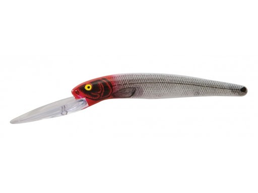 BOMBER DEEP LONG 3/8 OZ, SILVER/RED HEAD B24AXS104