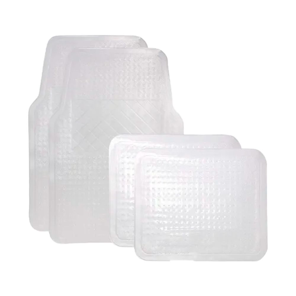 ALFOMBRA P/AUTO PLASTICA TRANSPARENTE 4 PZS LF-1496