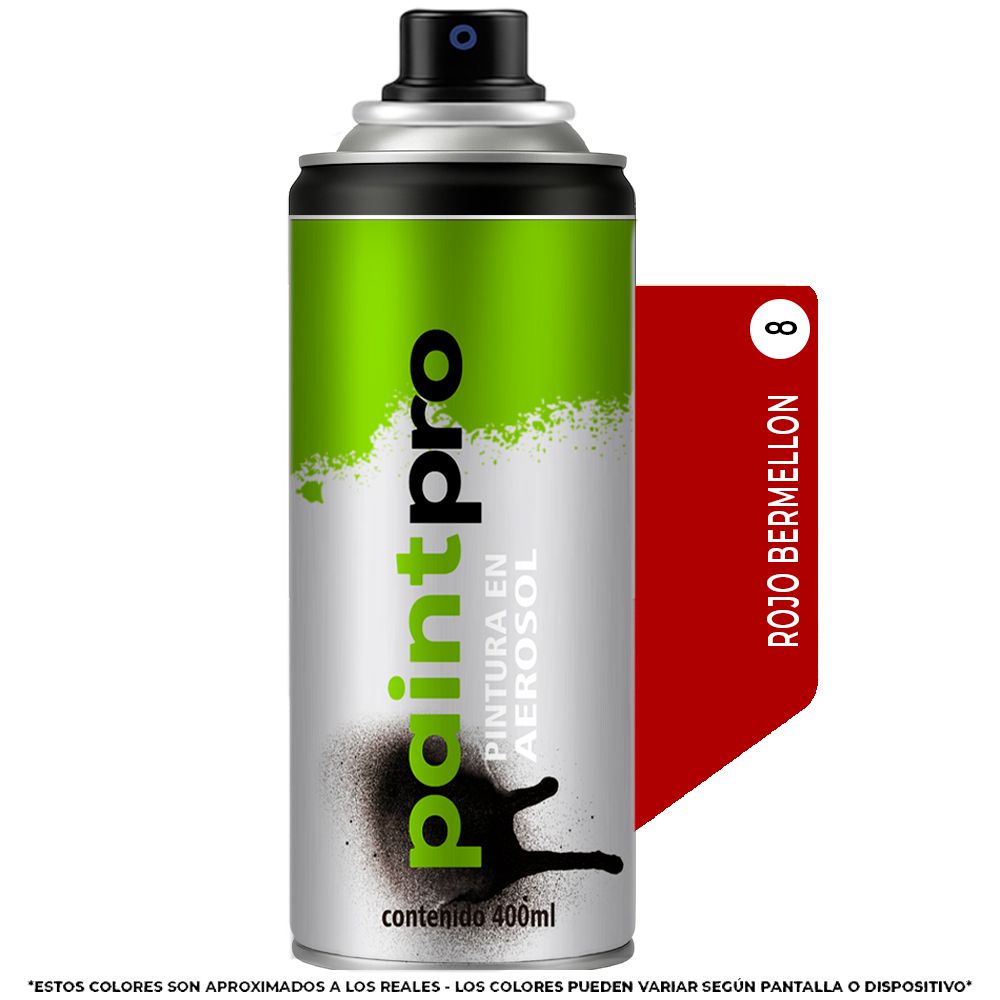 SPRAY PAINT PRO ROJO BERMELLON 8