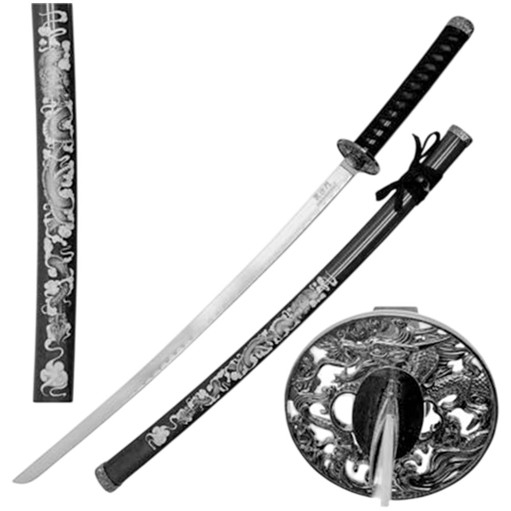 ESPADA SAMURAI 39.5 PULG DRAGON PRINTING BLACK SWSA 124BK-DGS