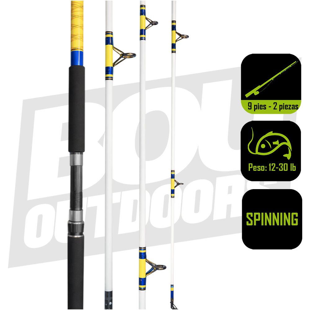 CAÑA PESCA SURF SPINNING SEA STRIKER SURF 9 PIES 2PZAS SS900