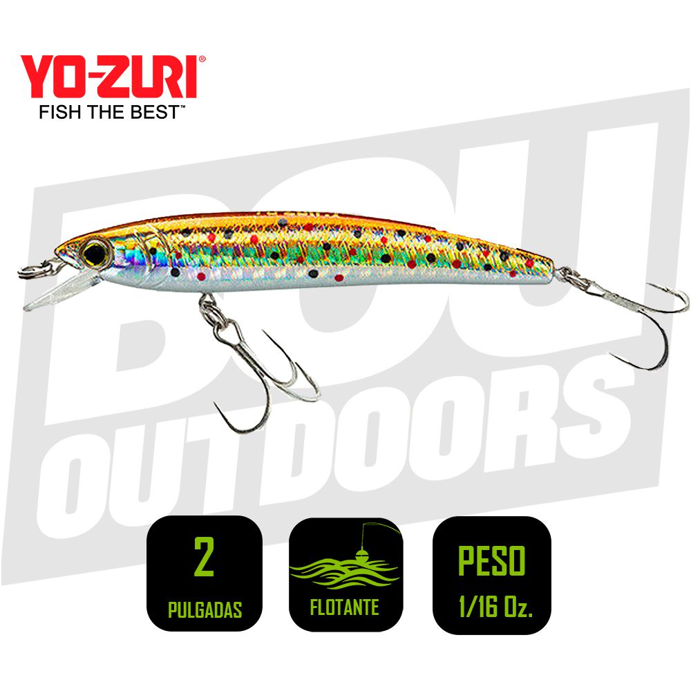 YO-ZURI PINS MINNOW 2 PULG 1/16 OZ BROWN F1161BWTR