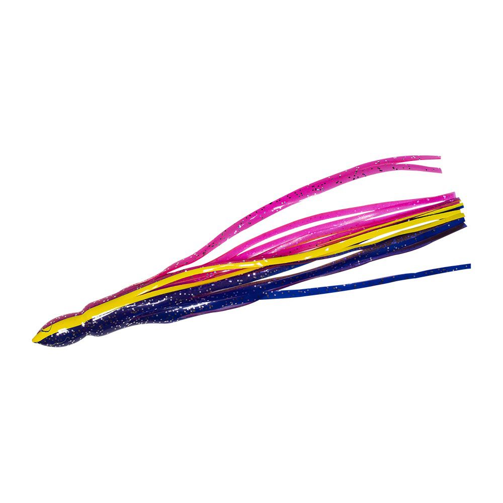 FATHOM OC22-09 TROLLING SKIRT 5/8 X 8 OCTOPUS BLUE &amp; PINK WITH HOLO FLAKE &amp; YELLOW VEIN