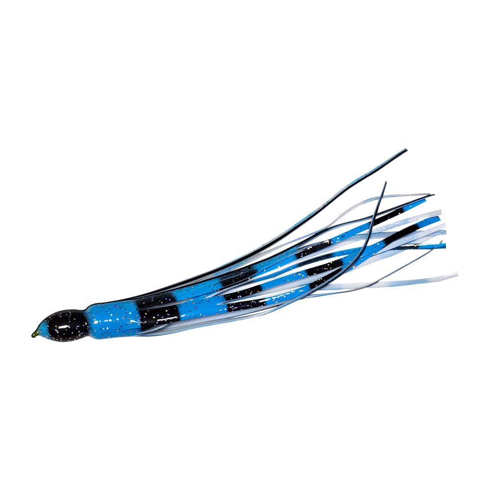 FATHOM OC22-11 TROLLING SKIRT 5/8 X 8 OCTOPUS PEARL &amp; BLUE BARS WITH BLACK VEIN