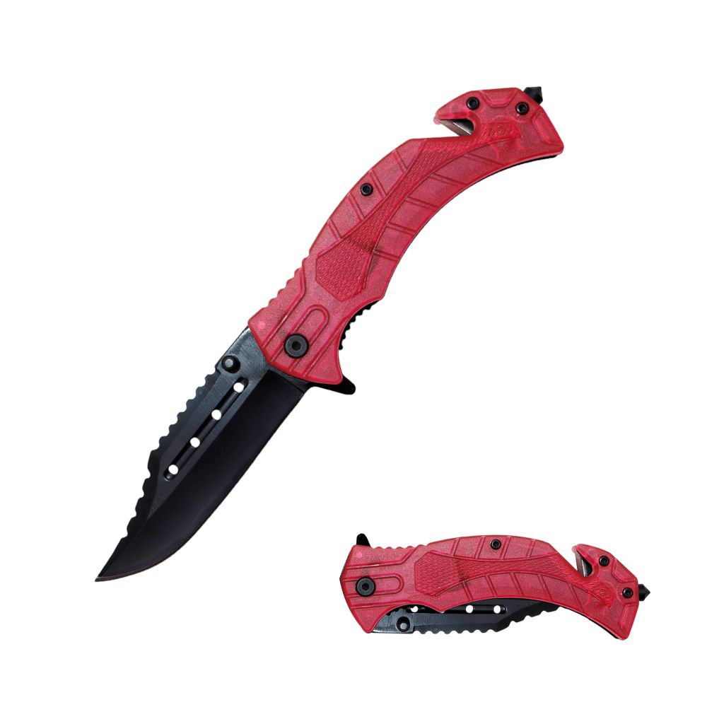 NAVAJA DOBLAR RED CLEAR ABS 4.5PULG KS 1397-RD