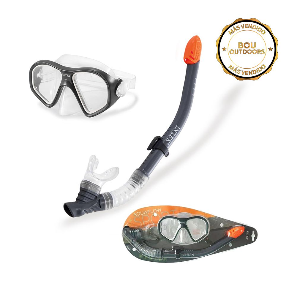 CARETA Y SNORKEL BUCEO AQUAFLOW 55648