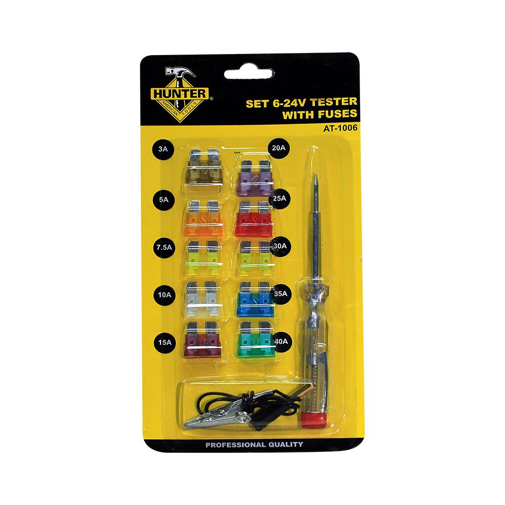 JGO PROBADOR DE CTE. 6-24 V CON FUSIBLE AT-1006