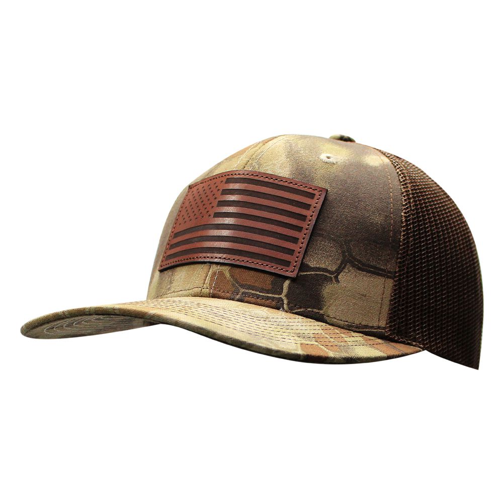 GORRA OUTDOOR AMERICA FLAG LEATHER USA771CAMO-KHB