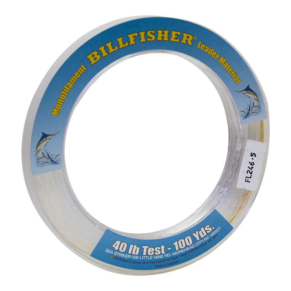 MONO LEADER BRACELET 40LB 100YD CLEAR BILLFISHER LB40100