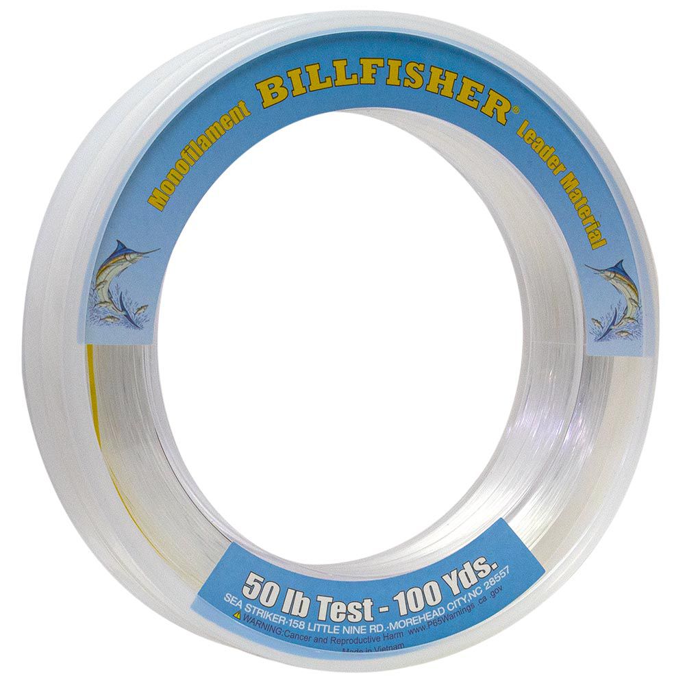 MONO LEADER BRACELET 50LB 100YD CLEAR BILLFISHER LB50100