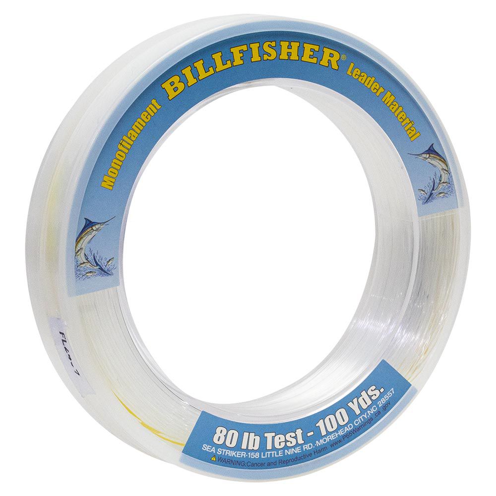 MONO LEADER BRACELET 80LB 100YD CLEAR BILLFISHER LB80100