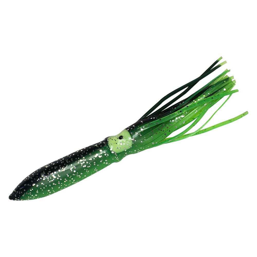 SQUID SKIRT BULBHEAD 6 PULG GREEN/BLACK 10/PACK BHS610-GBK