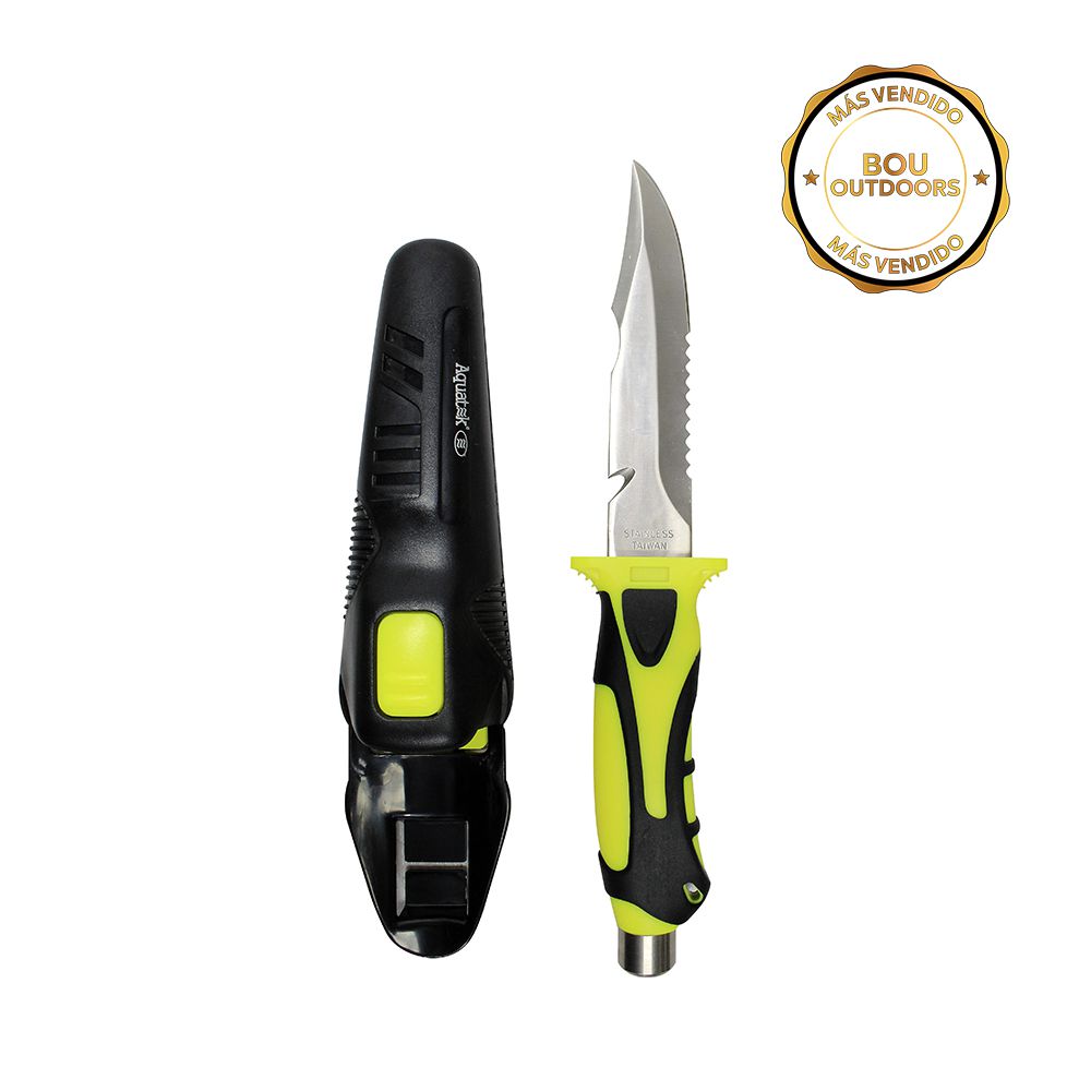 CUCHILLO BUCEO NEGRO AQUATEK GRANDE 3002K/3113K