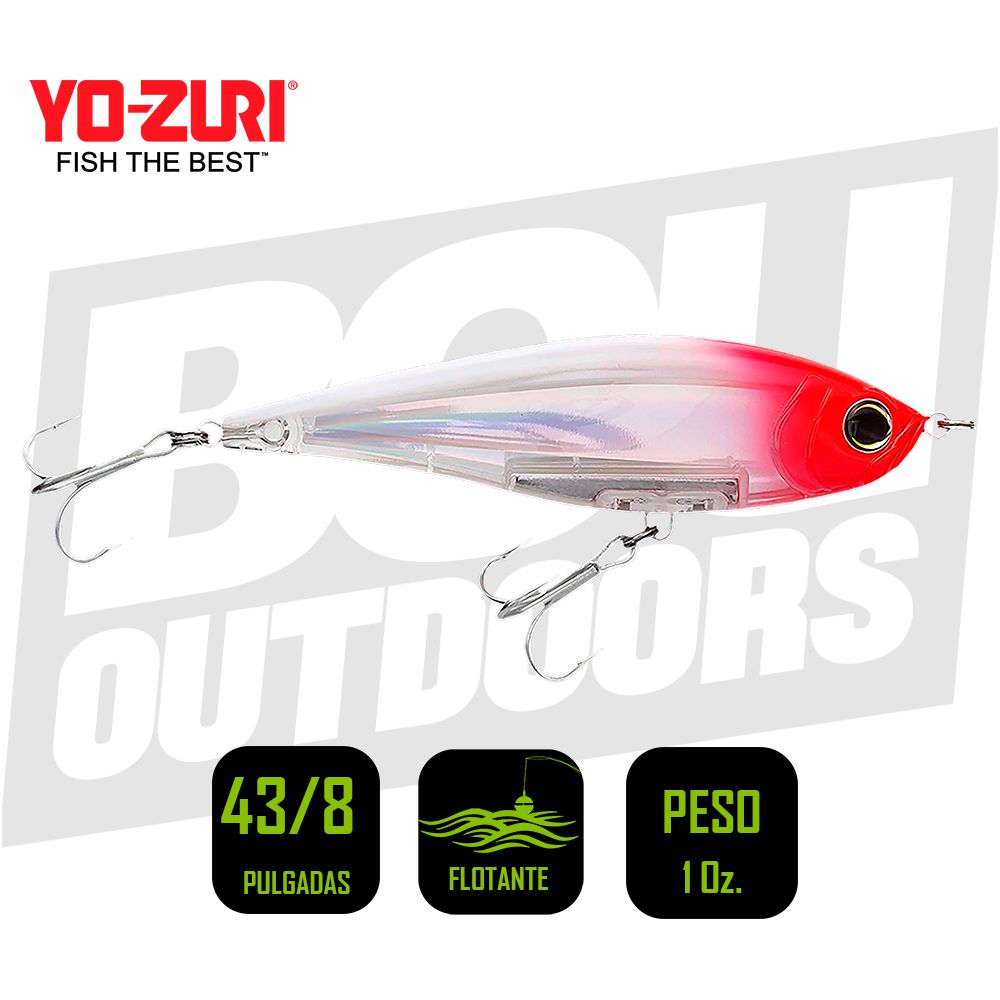 YO-ZURI INSHORE TWITCHBAIT 4 3/8 PULG 1OZ RED HEAD R1348C5