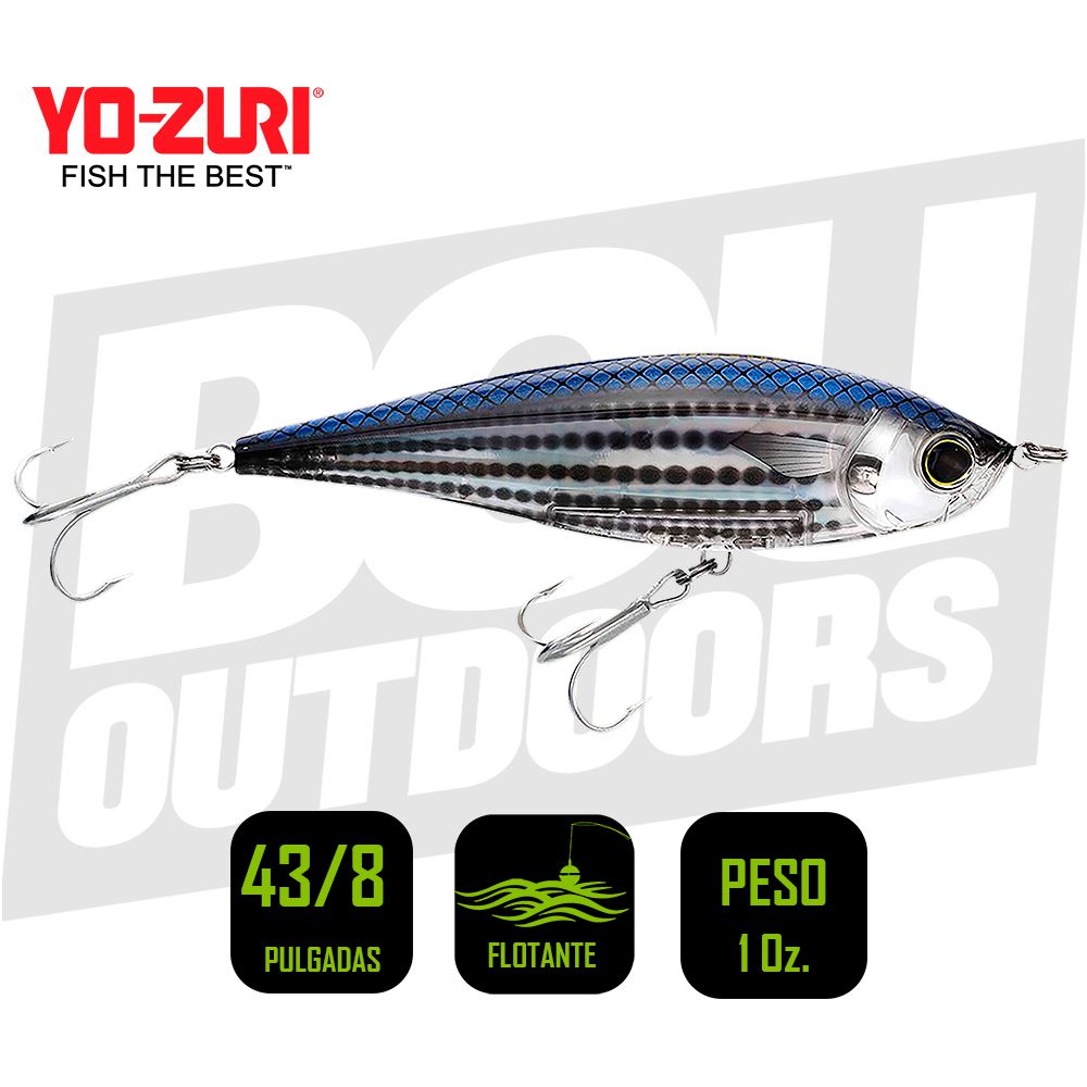 YO-ZURI INSHORE TWITCHBAIT 4 3/8 PULG 1OZ MULLET R1348HMT