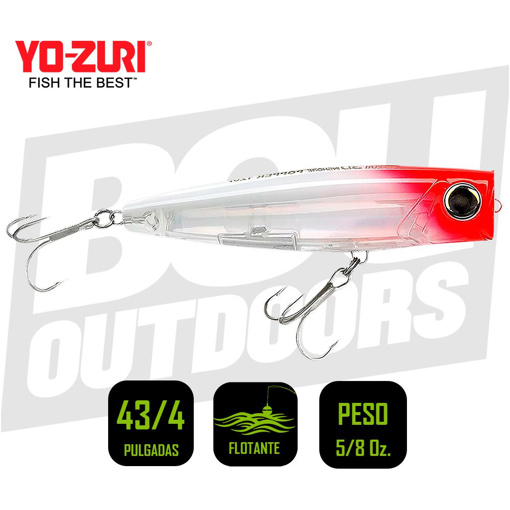 YO-ZURI INSHORE POPPER 4 3/4 PULG 1 5/8OZ RED HEAD R1412C5
