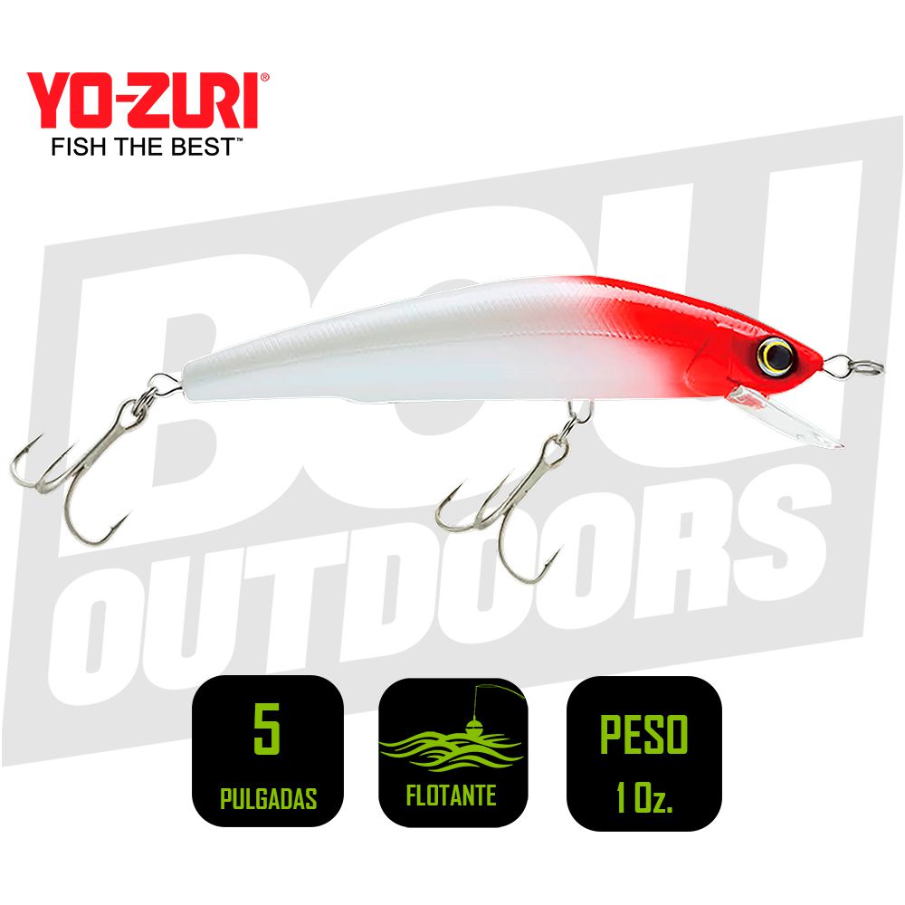 YO-ZURI MAG MINNOW 5 PULG 1OZ PEARL RED READ R1140PRH
