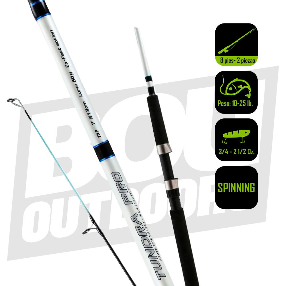 CAÑA PESCAR SPINNING OKUMA TUNDRA PRO FURF 8 PIES TXP-S-802M