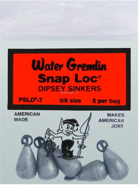 DIPSEY SINKERS 3/8 OZ WATER GREMLIN (5PC) PSLD-7