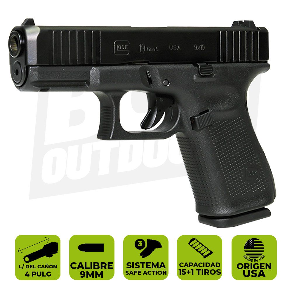PISTOLA GLOCK 19 GEN 5 CAL. 9MM