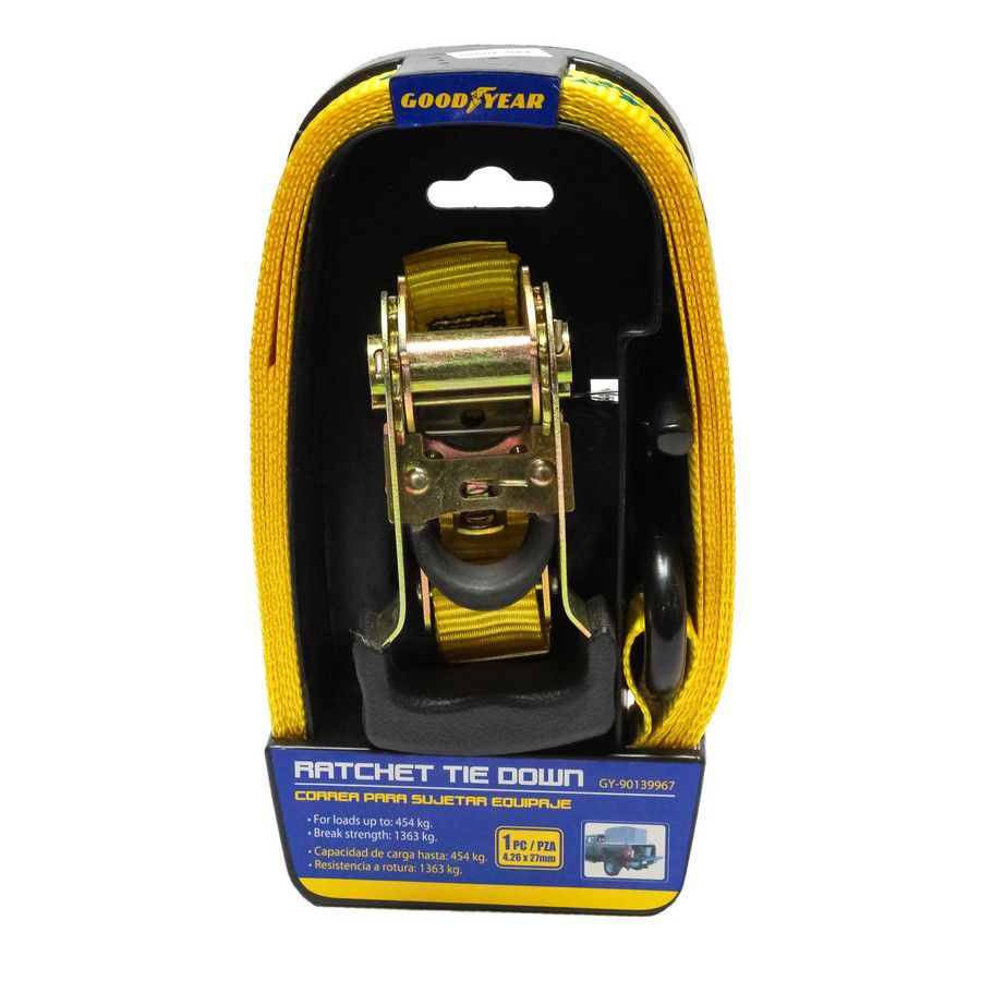 CINCHO TENSOR CON RATCHET GOODYEAR 4.26MTS 454KG 991-90139967 (DESC)