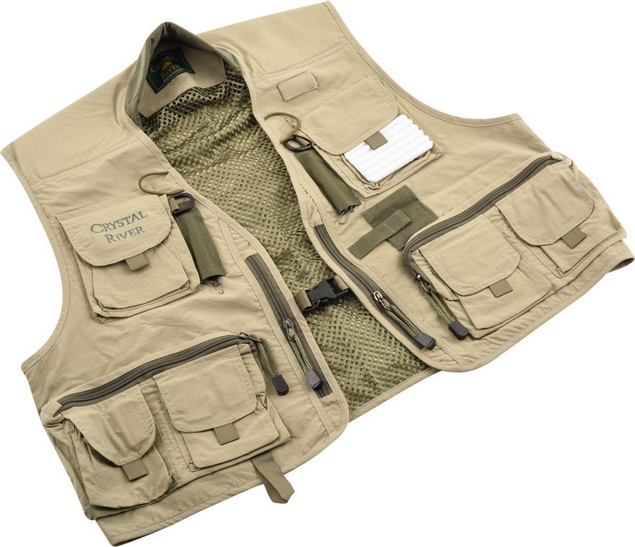 CHALECO P/PESCA KHAKI L CR/FV1-L