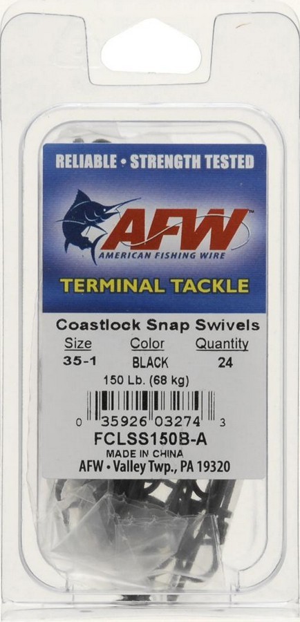 SNAP SWIVEL AMWIRE  COASTLOCK 30LB 24PCS