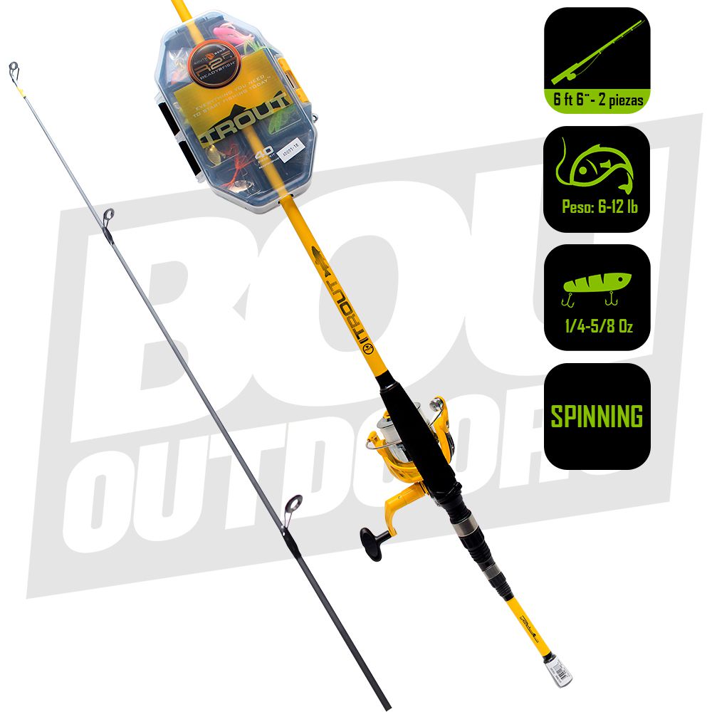 CAÑA PESCA  CON CARRETE  SPINNING R2FISH TROUT R2F4-TR/MS