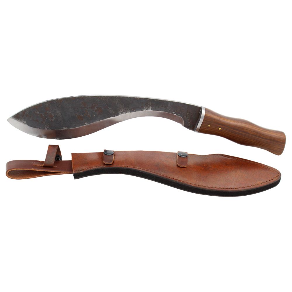 CUCHILLO DE CACERIA CON FUNDA CUERO KUKRI 16.5PULG KK 6768-130