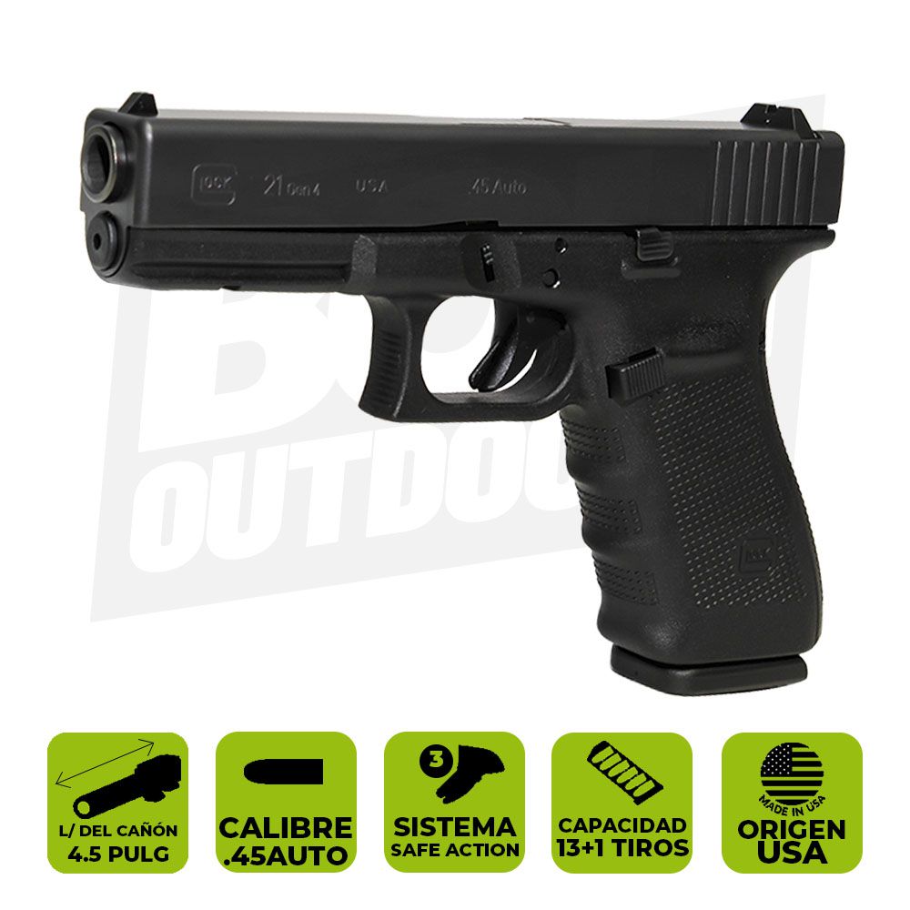 PISTOLA GLOCK 21 GEN 4 CAL. 45