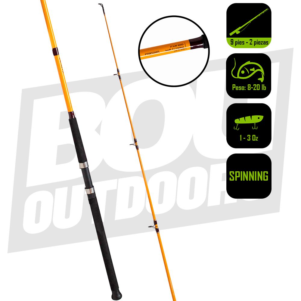CAÑA PESCA SPINNING SURF DAIWA FT 9PIES FTS902MFS