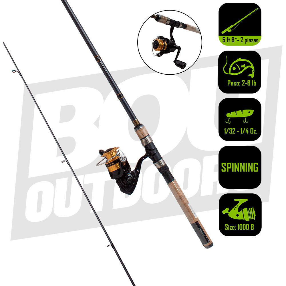 CAÑA PESCA C/CARRETE SPINNING DAIWA D-SHOCK 10/5.6 DSK10-B/F562UL