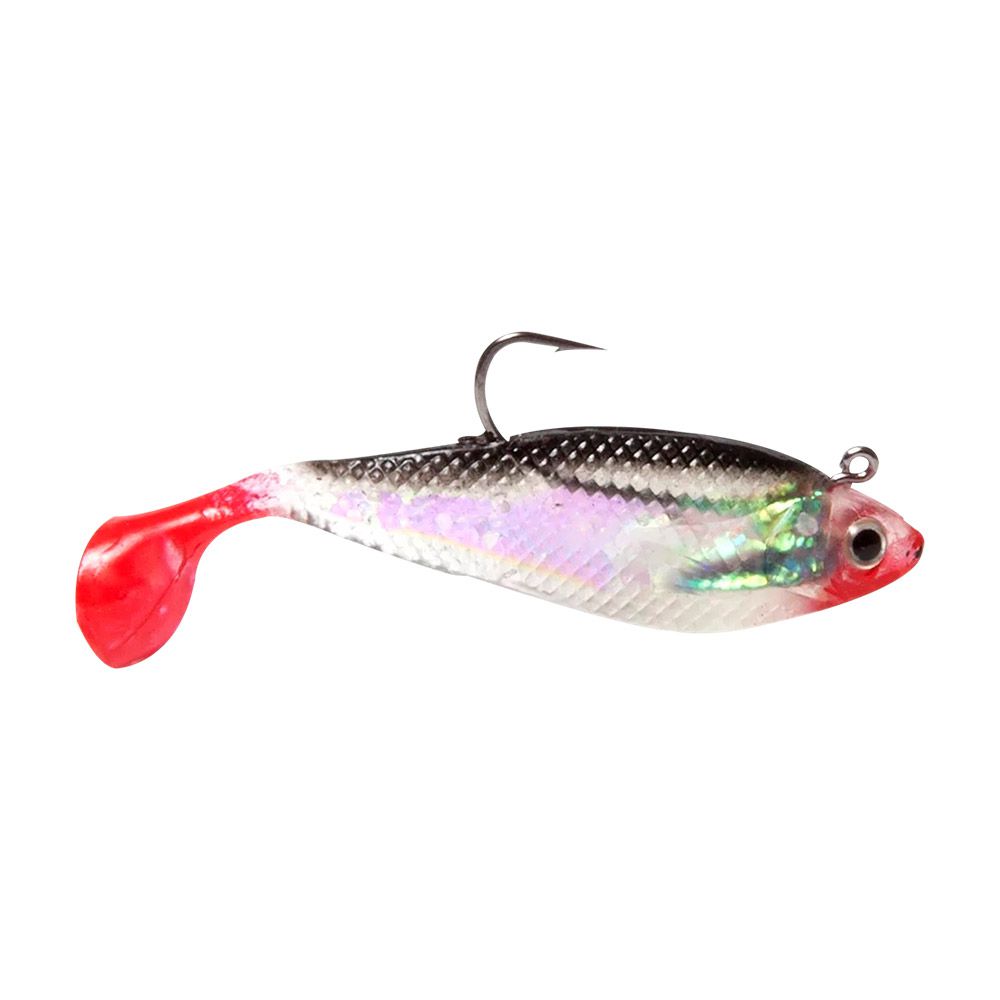 SWIMSHAD RIGGED 3PULG (5) BLACK RED SSWMSHD3-05