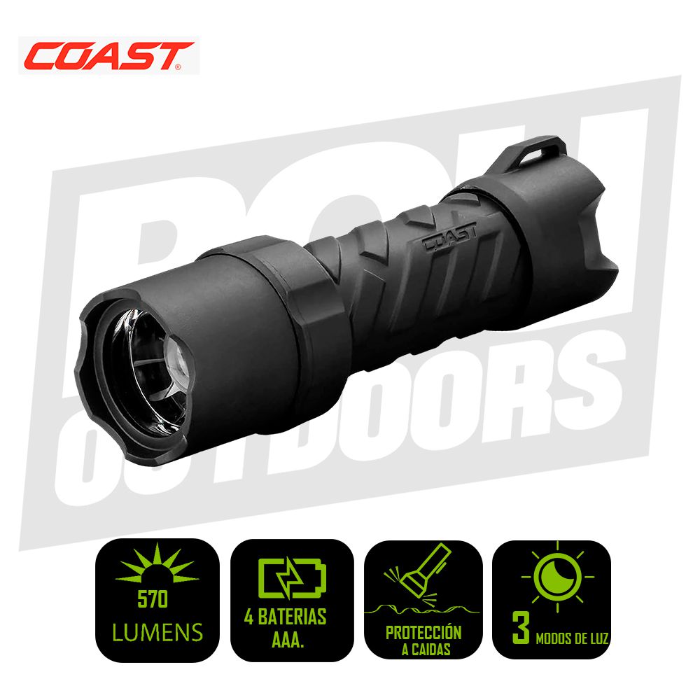 LAMPARA DE MANO LED DUO COAST 570LM X 233M BLK 21408 (DESC)