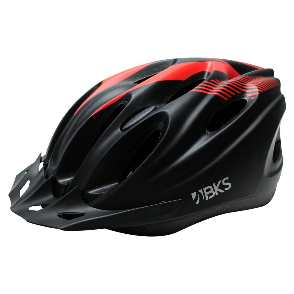 CASCO BKS RACING P/ADULTO H350 NEGRO/ROJO M 33673