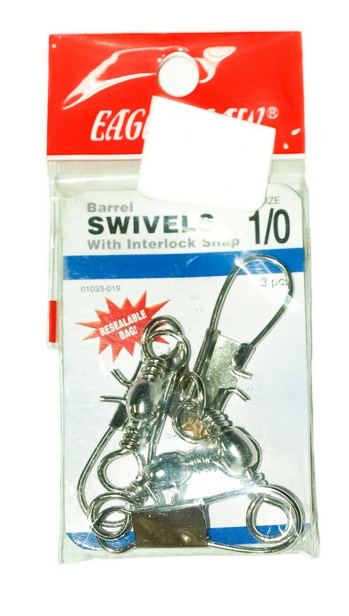 BARREL SWIVEL - DESTORCEDOR C/GANCHO INOX. 1/0 (3PCS)