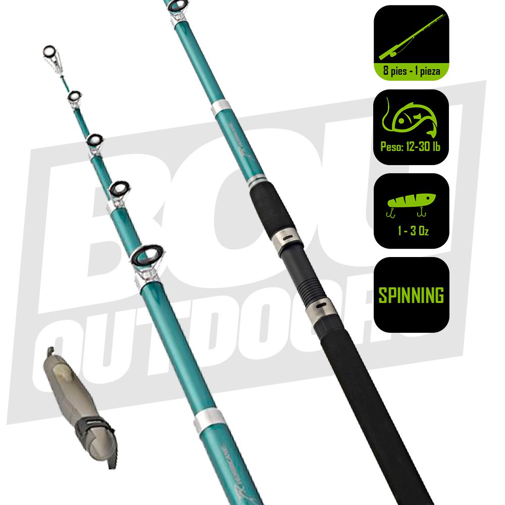 CAÑA PESCA SPINING MAKO 8 PIES TELESC. MK-806MHSPT