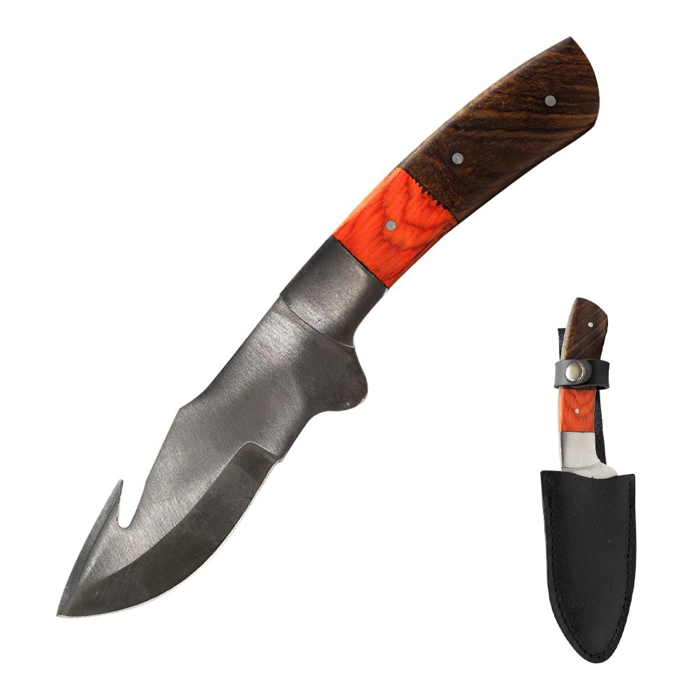 CUCHILLOS CAZADOR CON FUNDA DE CUERO 8PULG TH 123-WD (DESC)