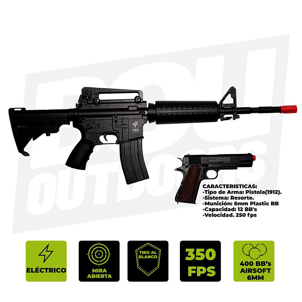 RIFLE Y PISTOLA GAME FACE DEFENDER KIT 52003