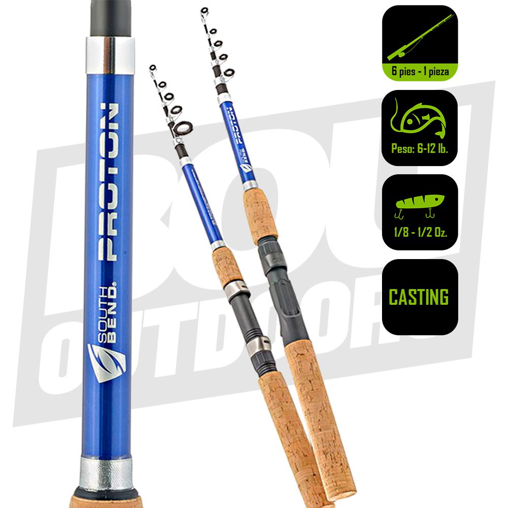 CAÑA PESCA CASTING PROTON 6 PIES 5SEC TELESC SBP-605M/TSC