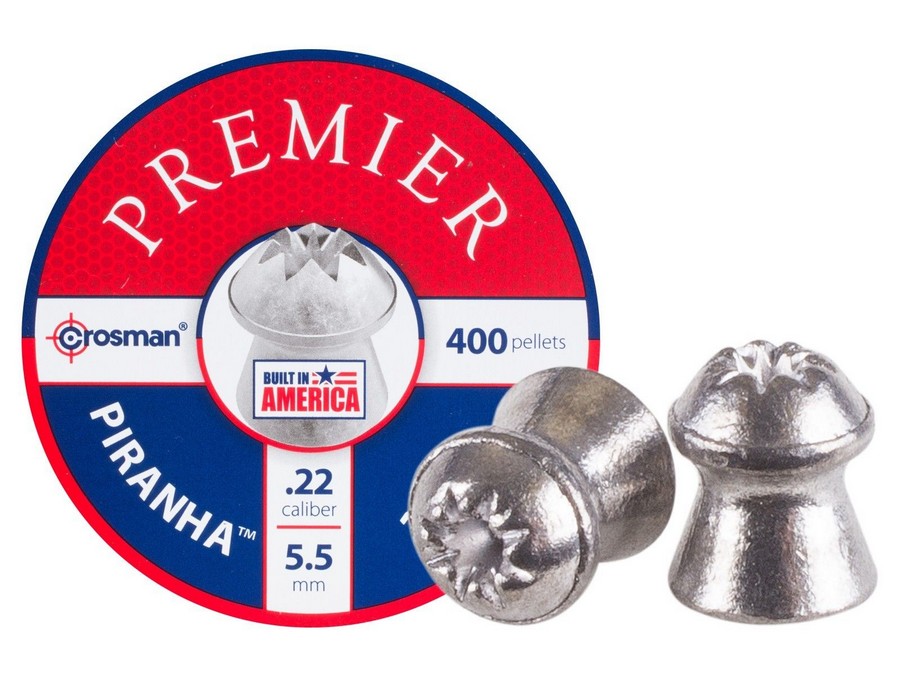 BALINES CROSMAN PREMIER PIRANHA HP LPPH2 .22 (400) (DESC)