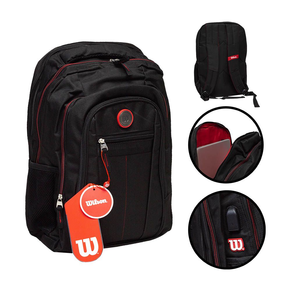 MOCHILA WILSON HUNTJOB NEGRO 65.010608BL (DESC)