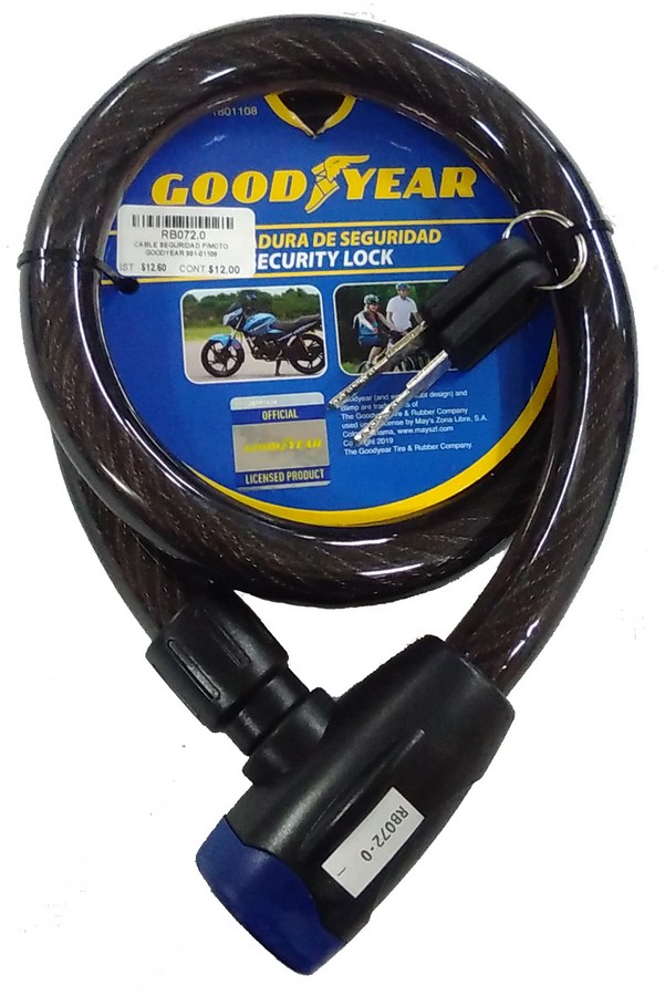 CABLE SEGURIDAD PARA MOTO GOODYEAR 991-01108 (DESC)