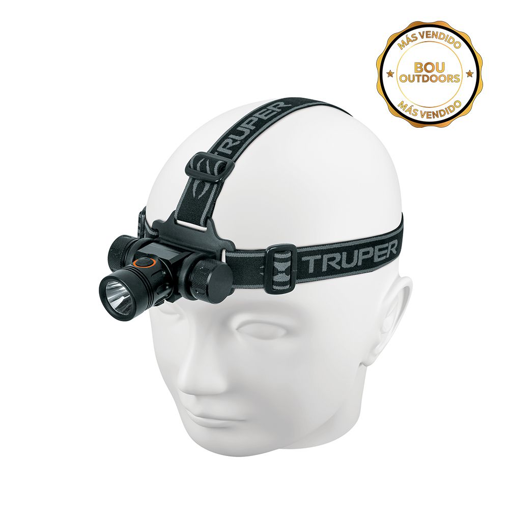 LAMPARA CABEZA CONTRA AGUA LED 250 LUMEN RECARG. TRUPER 18435