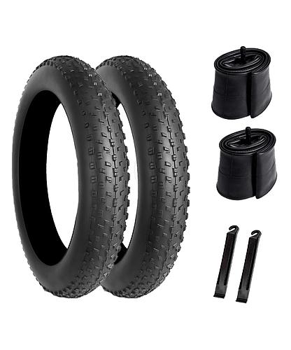 KIT LLANTA HYCLINE 20X4.00 FAT TIRE (2 LLANTAS - 2 TUBOS - 2 LEVERS)