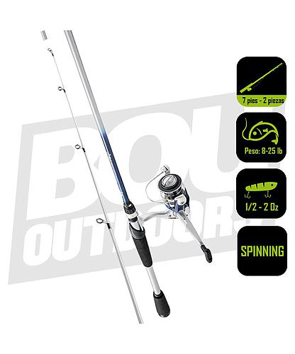 CAÑA PESCA C/CARRETE SPINNING SOUTH BEND 7 PIES TS240/702MHS