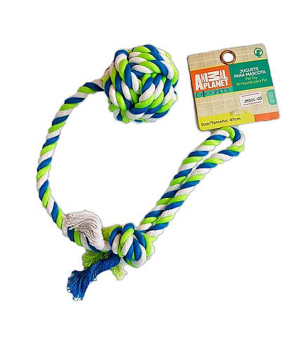 JUGUETE P/ MASCOTA LAZO + PELOTA NYLON AP-D711-158